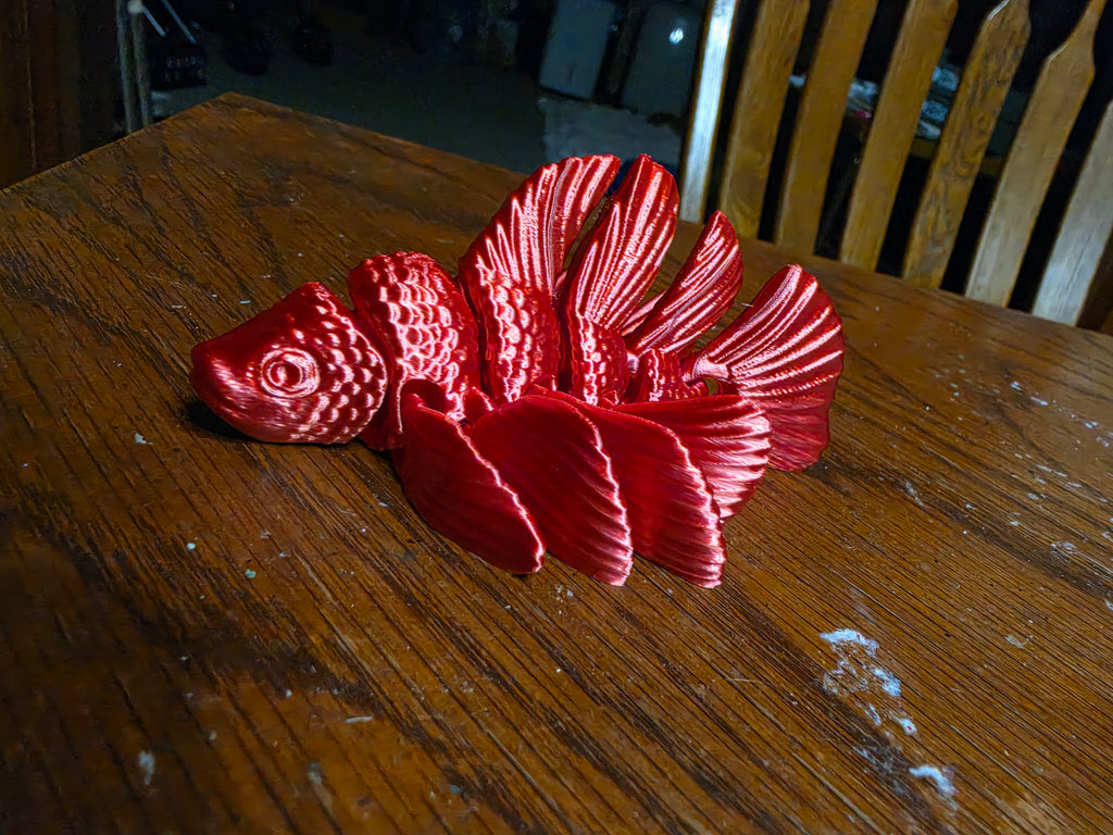 3D printed articulated Betta fish from Jackson's Printing